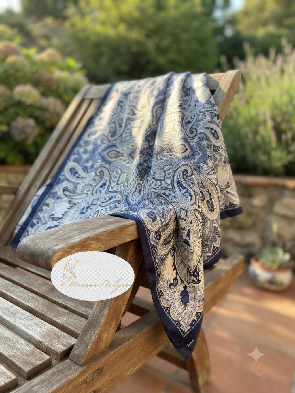 Foulard Boteh Bleu