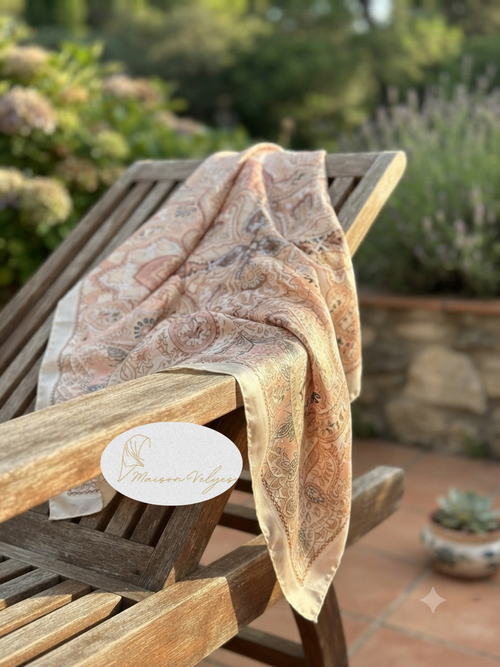 Foulard Boteh beige