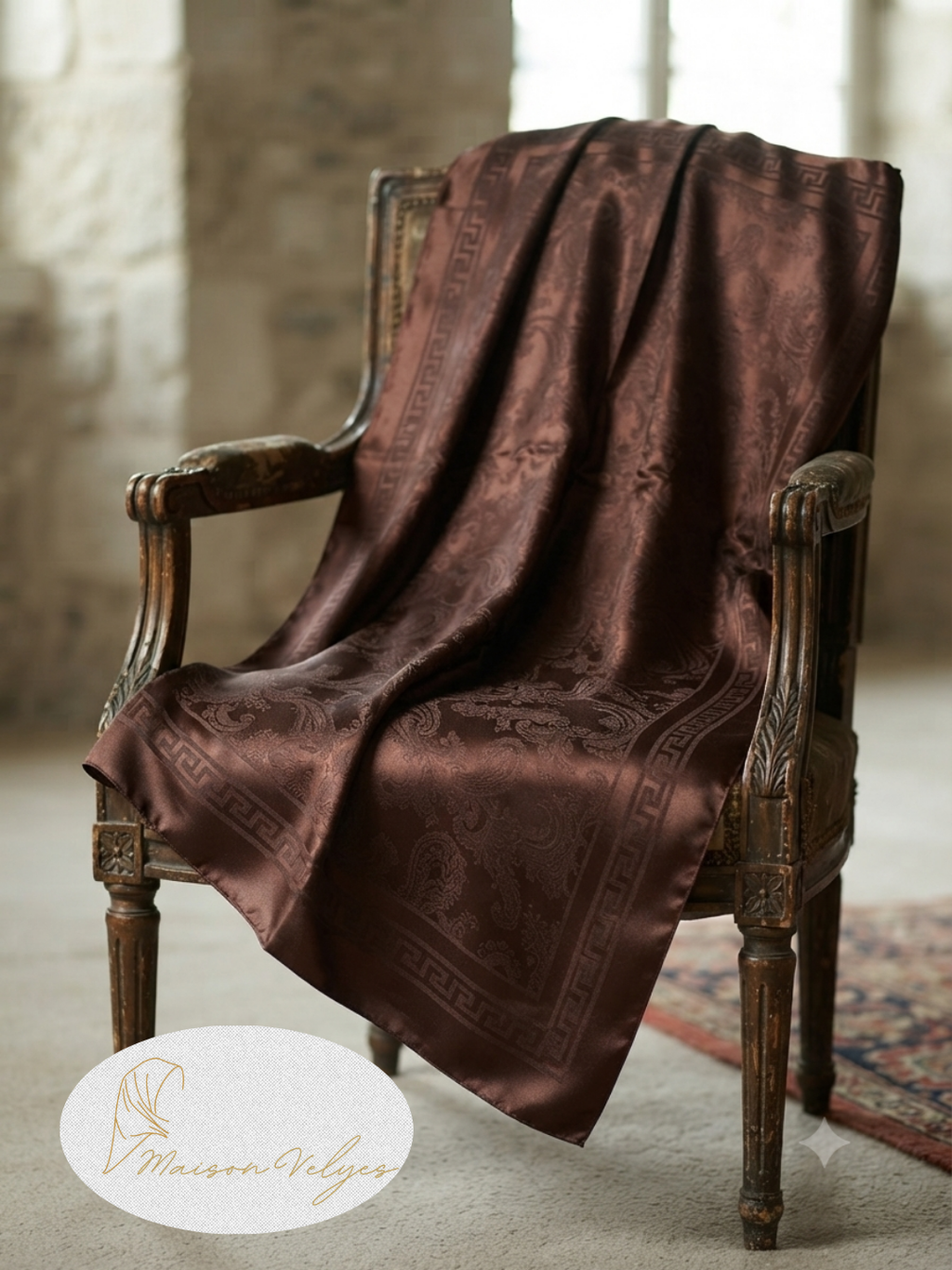 Foulard Hellène marron