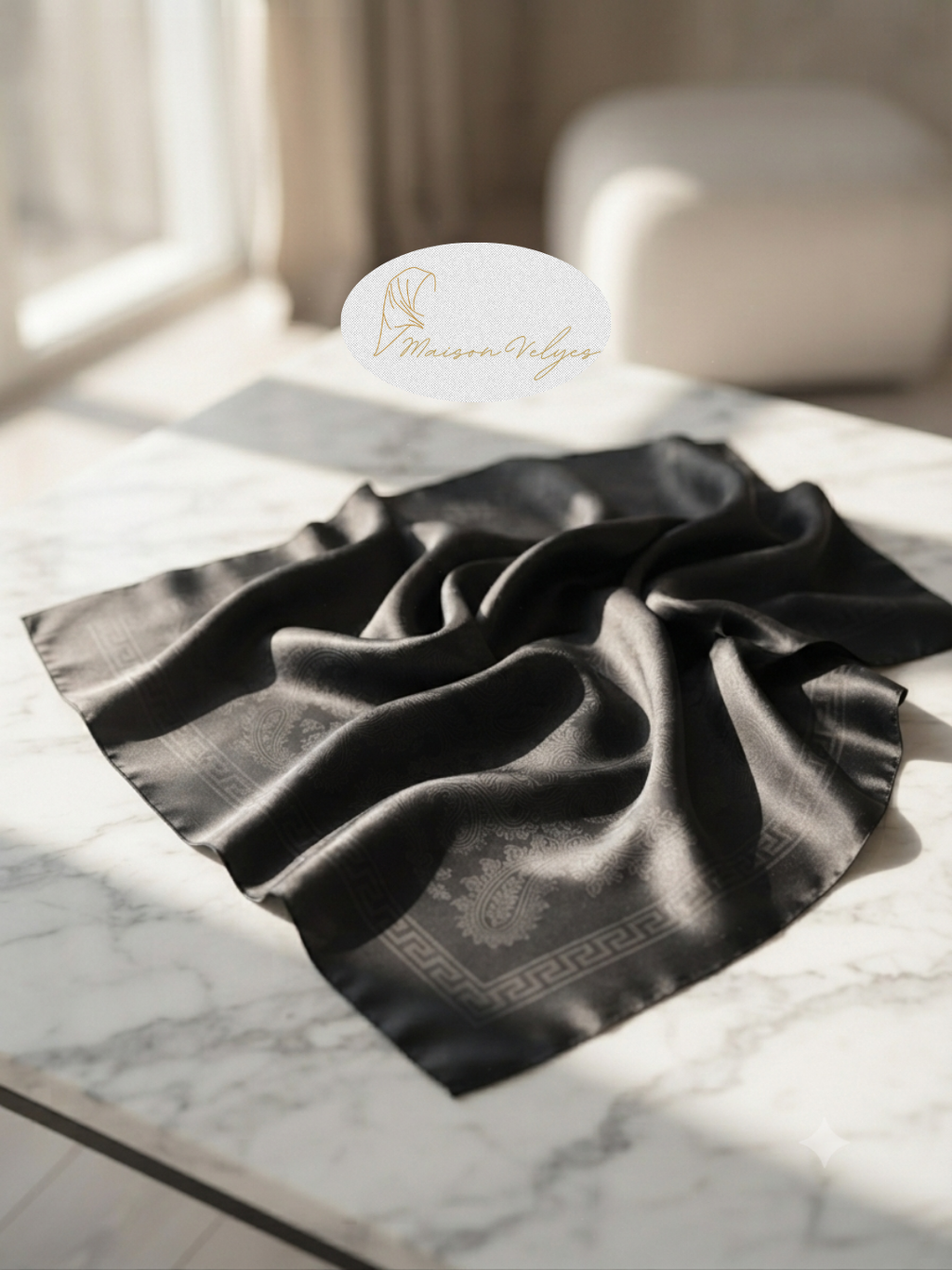 Foulard hellène noir