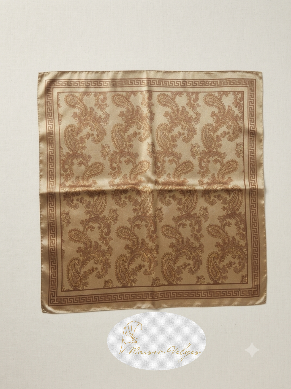 Foulard hellène marron clair