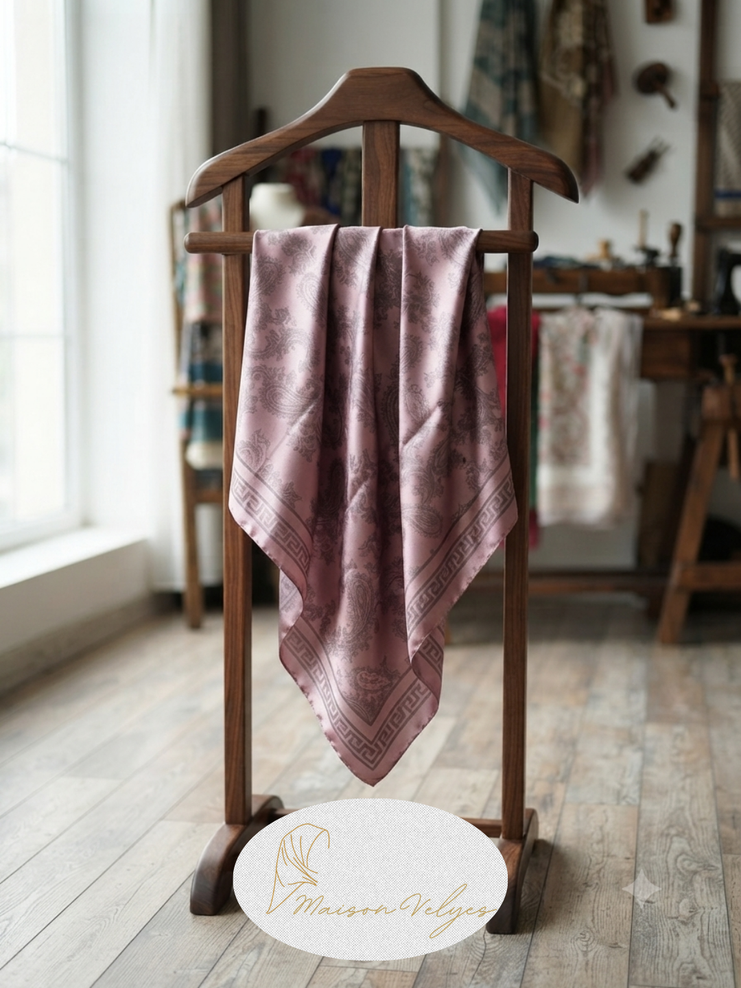 Foulard Hellène vieux rose
