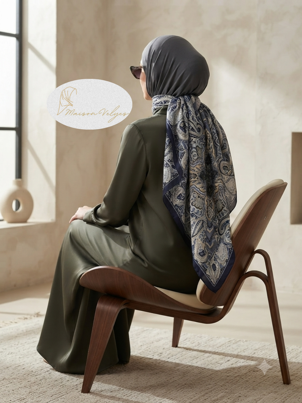 Foulard Boteh Bleu