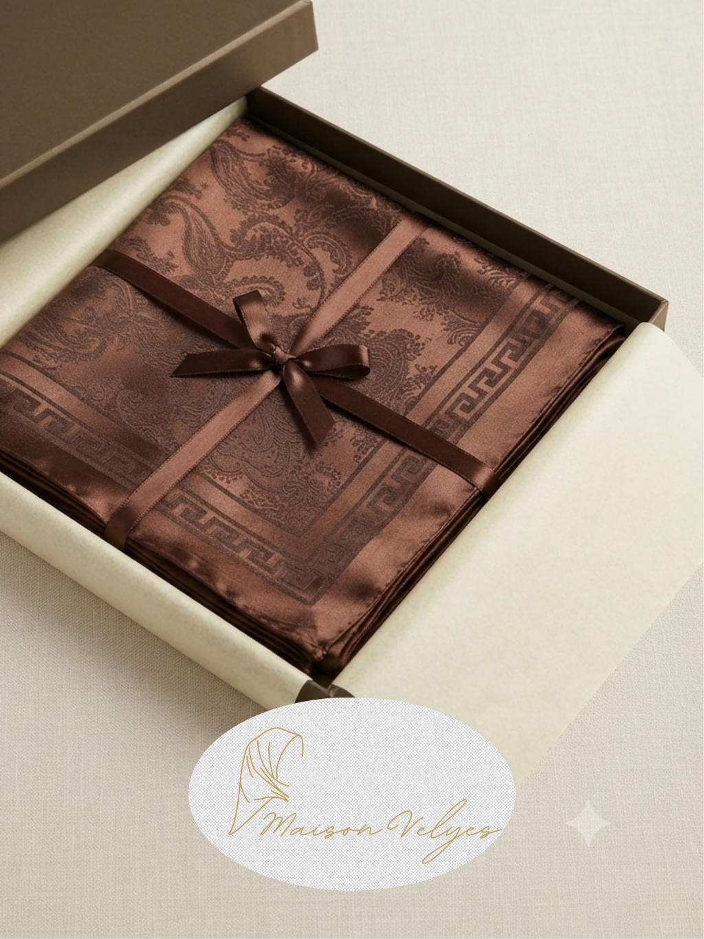 Foulard Hellène marron