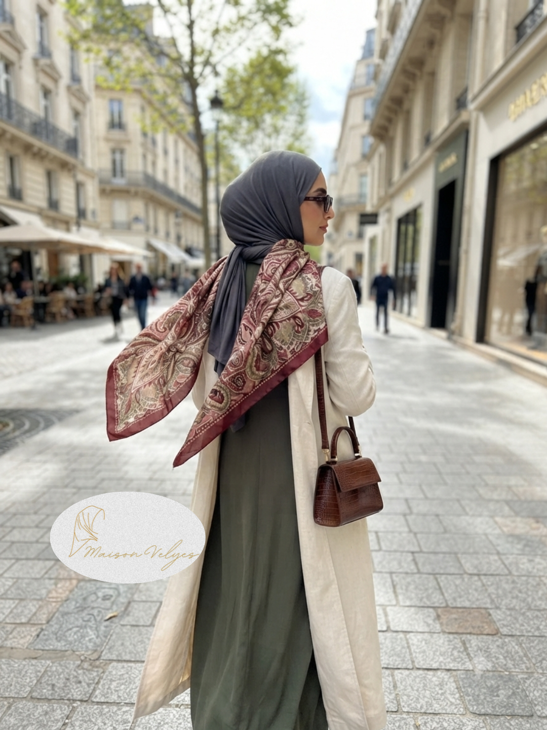 Foulard Boteh rose