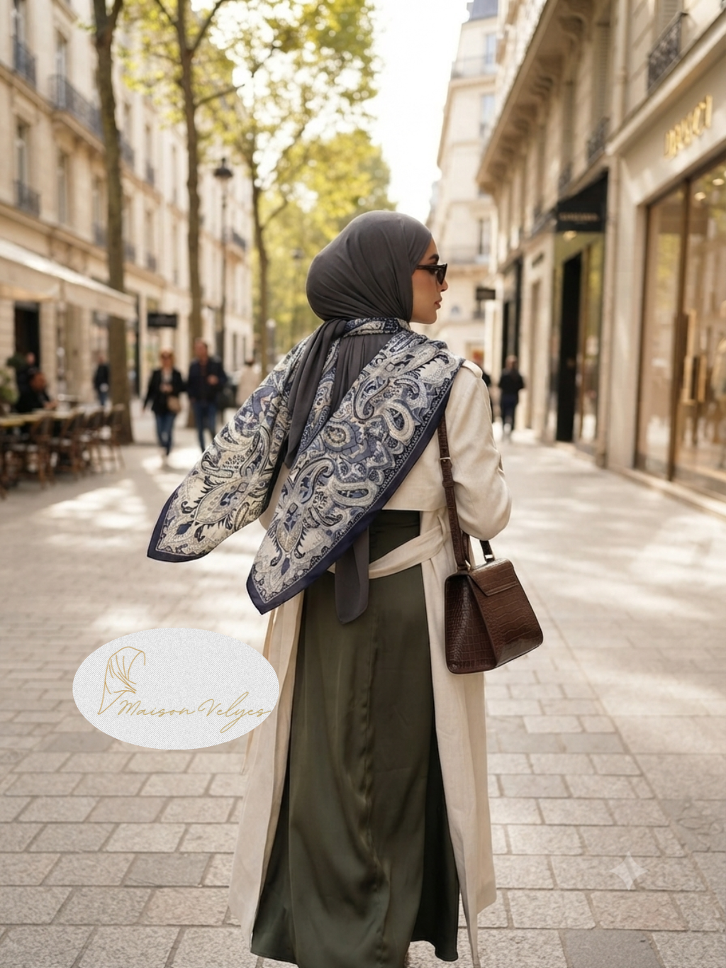 Foulard Boteh Bleu