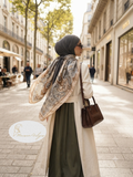 Foulard boteh marron