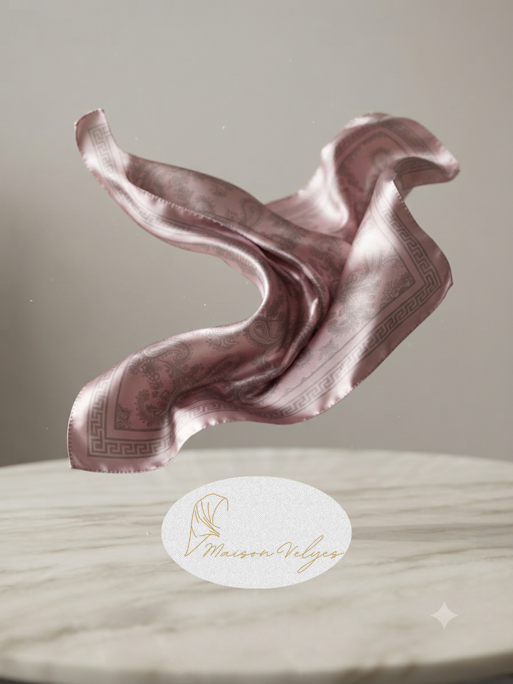 Foulard Hellène vieux rose