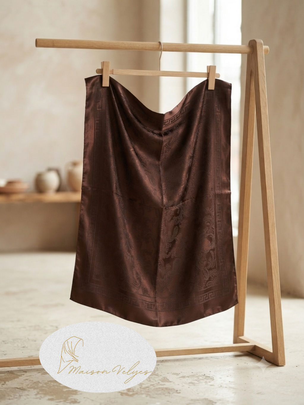 Foulard Hellène marron