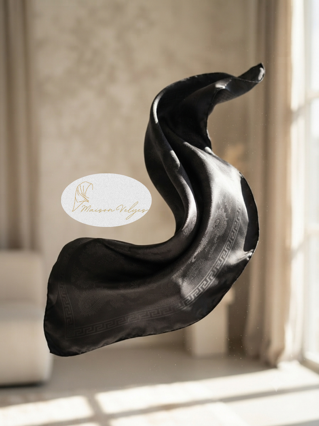 Foulard hellène noir