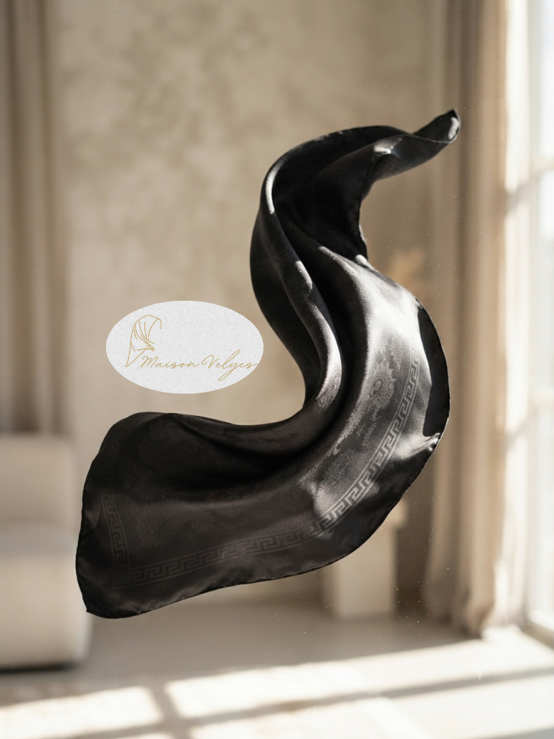 Foulard hellène noir