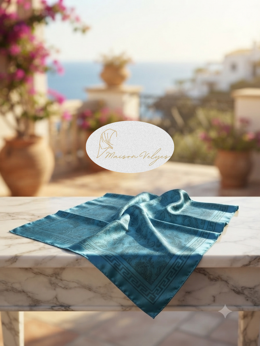 Foulard Hèllene Sarcelle
