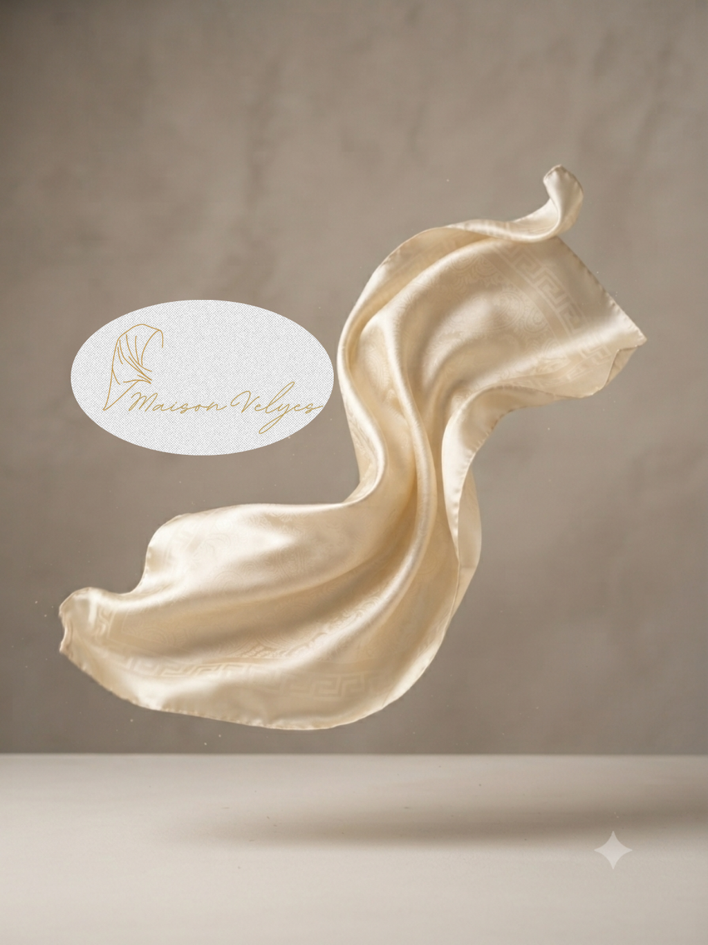 Foulard Hellène Blanc cassé
