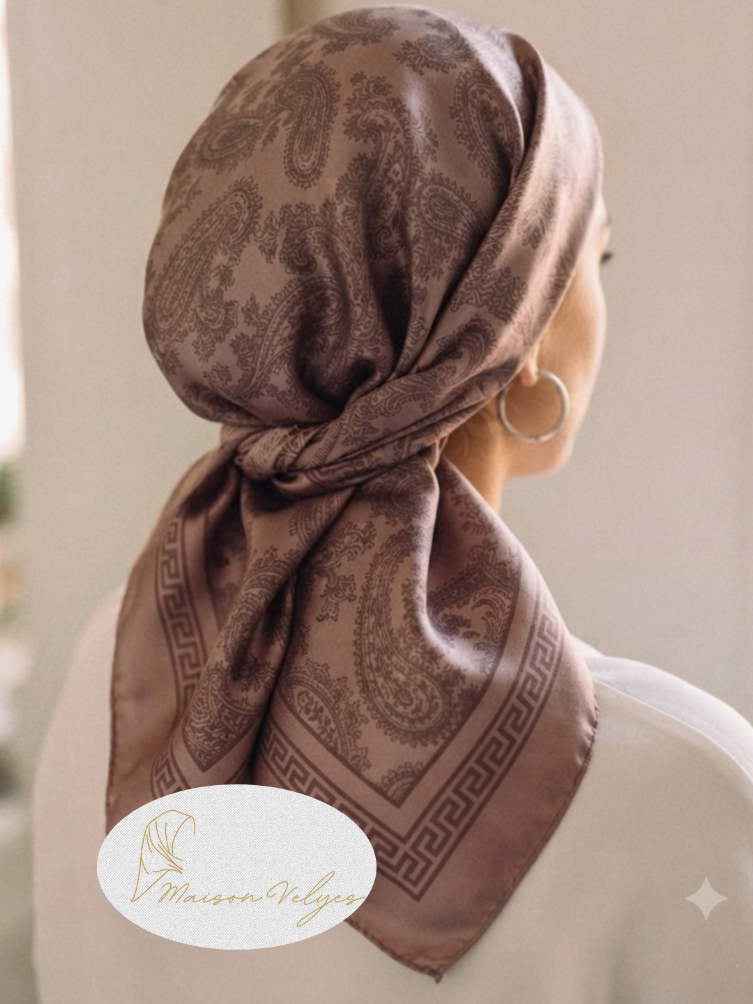 Foulard Hellène vieux rose