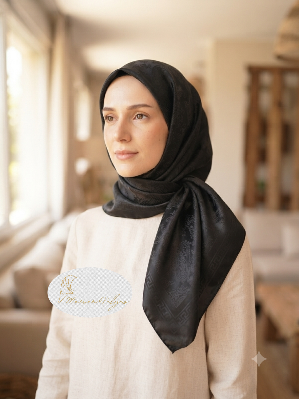 Foulard hellène noir